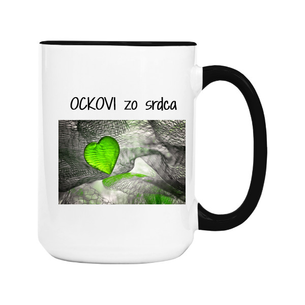 Hrnček veľký farebný s potlačou OCKOVI zo srdca